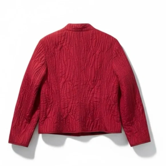 💖 Chico’s Reversible Quilted Jacket – Fuchsia & Black – Size 1 (M 8–10) - Picture 4 of 15